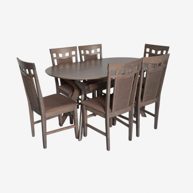 Raffles Oval Antique Grey + 6 Deepa R Antique Grey/Ekea12 Dark Brown