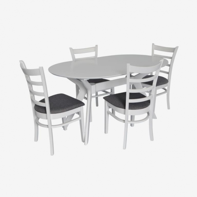 Raffles Oval White + 4 COCO White/NV-10WP Grey