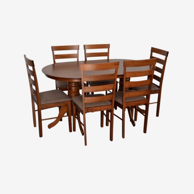 HV-24V Burnish oak + 6 GLORIA Burnish oak/Ekea12 Dark Brown